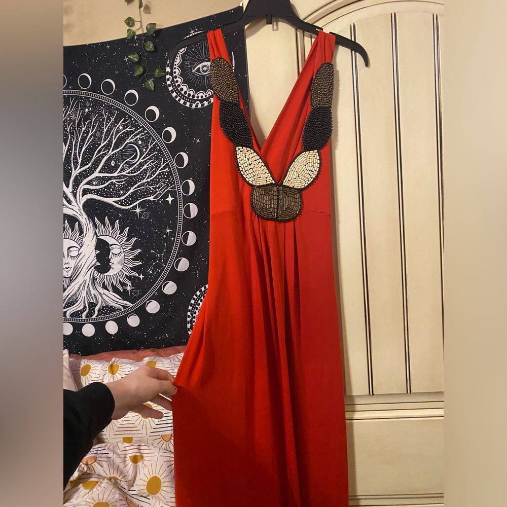 Red Kardashian Kollection Maxi Dress Size Medium